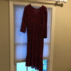 Red leopard zara dress maxi